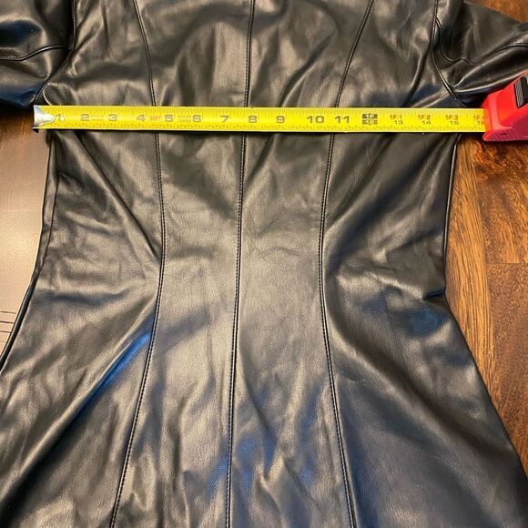 NWT WWW Vegan Leather Fitted Moto Jacket Small - Picture 6 of 10